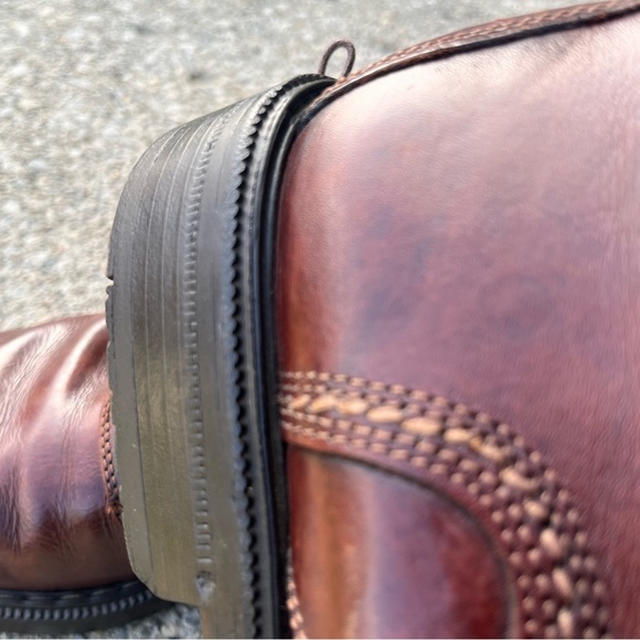 Johnston Murphy Vintage Welch Cut Round Toe Brown Leather Boots Men 9.5M - Picture 9 of 16
